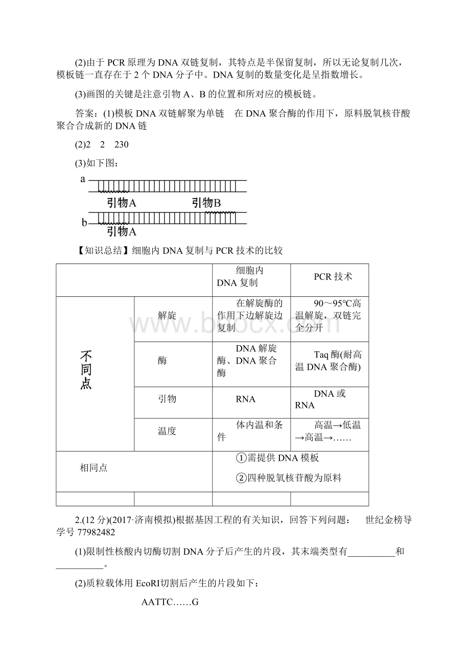 高考生物复习现代生物科技专题四十31基因工程课时提升作业.docx_第2页