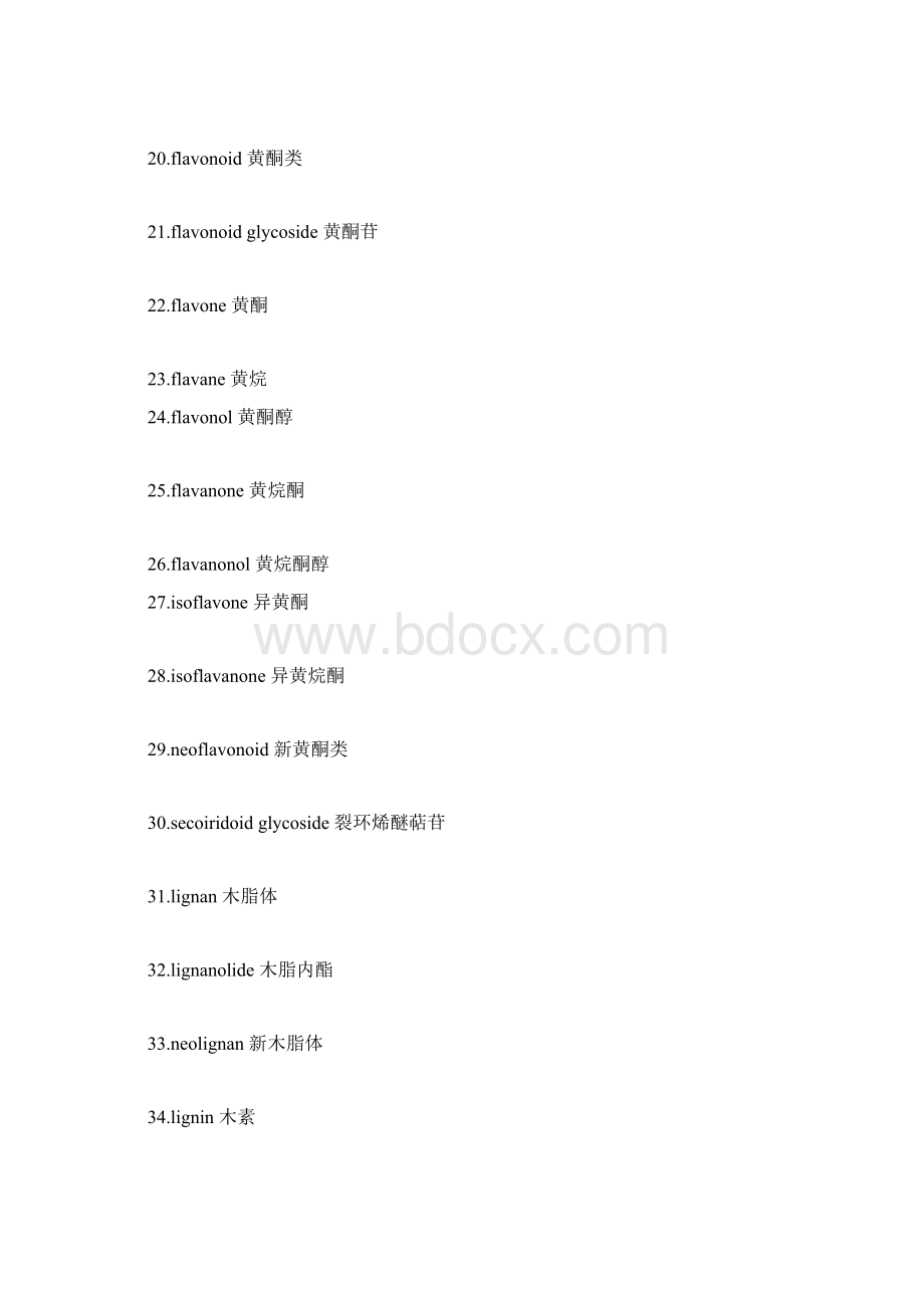 天然药物化学专业英语词汇Word格式文档下载.docx_第2页