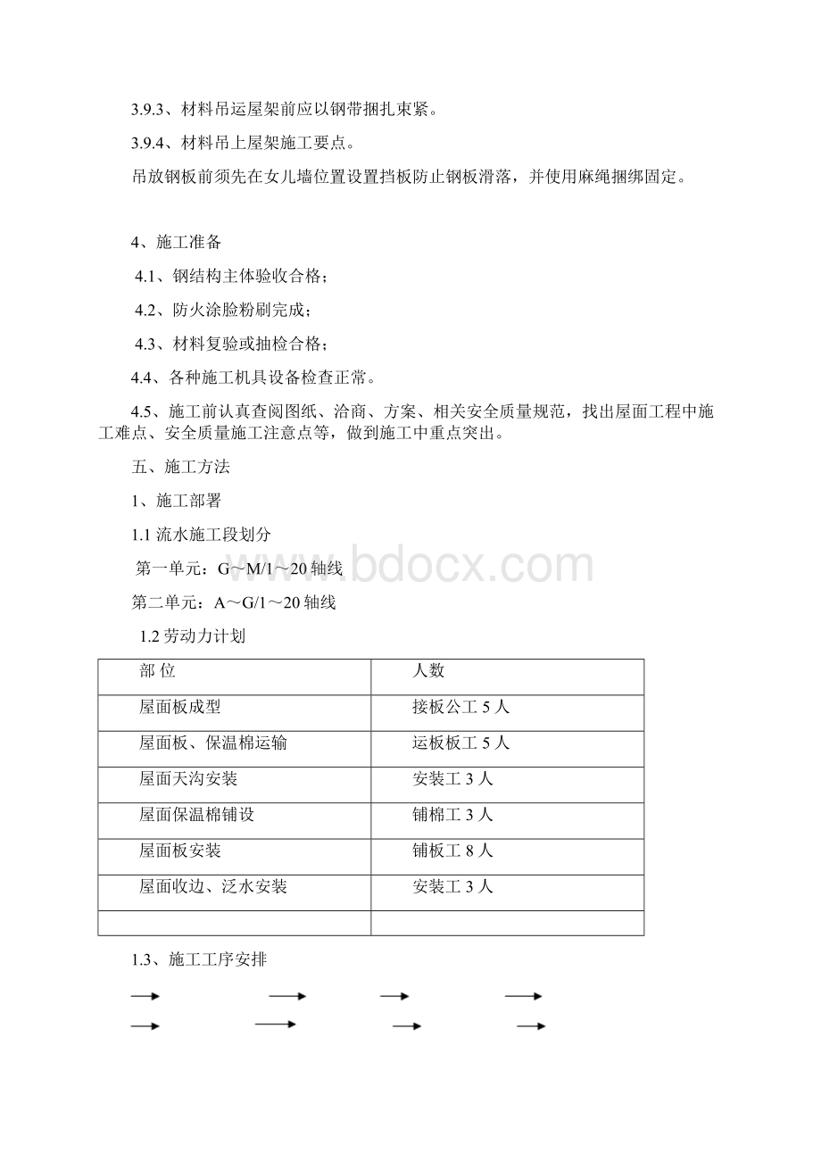 双层钢结构屋面彩板安装施工及方案Word文档格式.docx_第3页