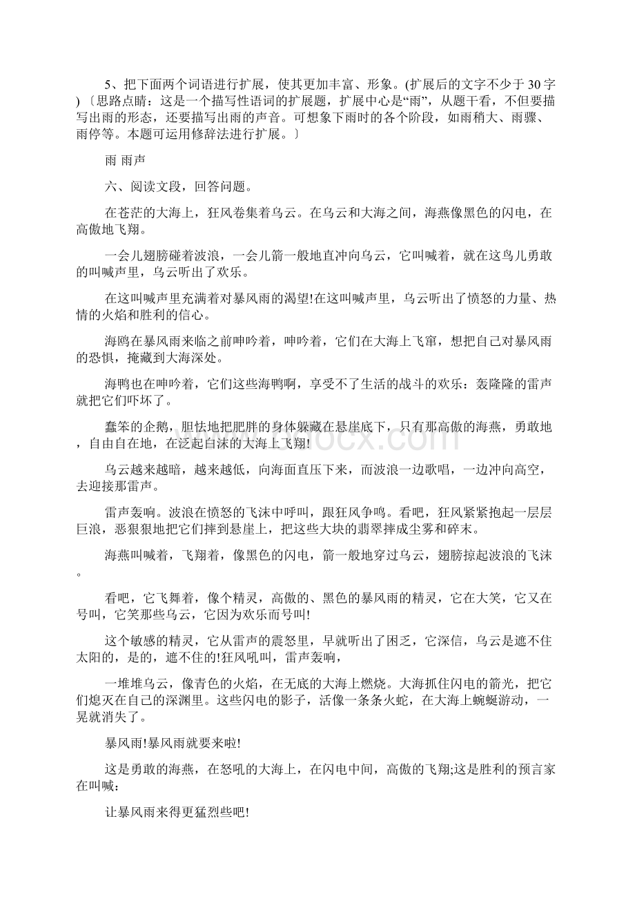 初三语文同步练习之《海燕》课后练习Word格式文档下载.docx_第3页