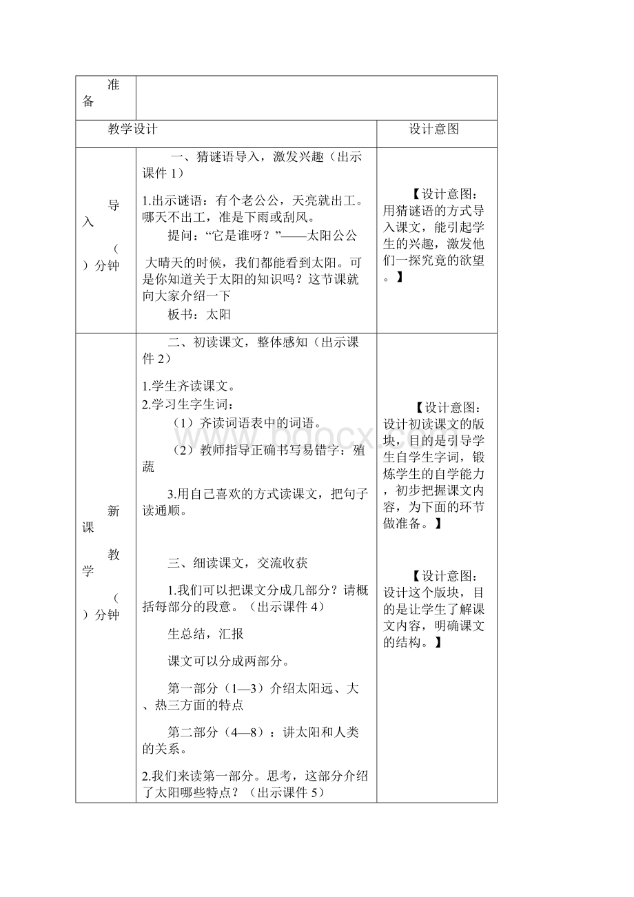 小学教育人教部编版小学语文五年级上册太阳 教案公开课配套资料名师课堂Word格式.docx_第2页