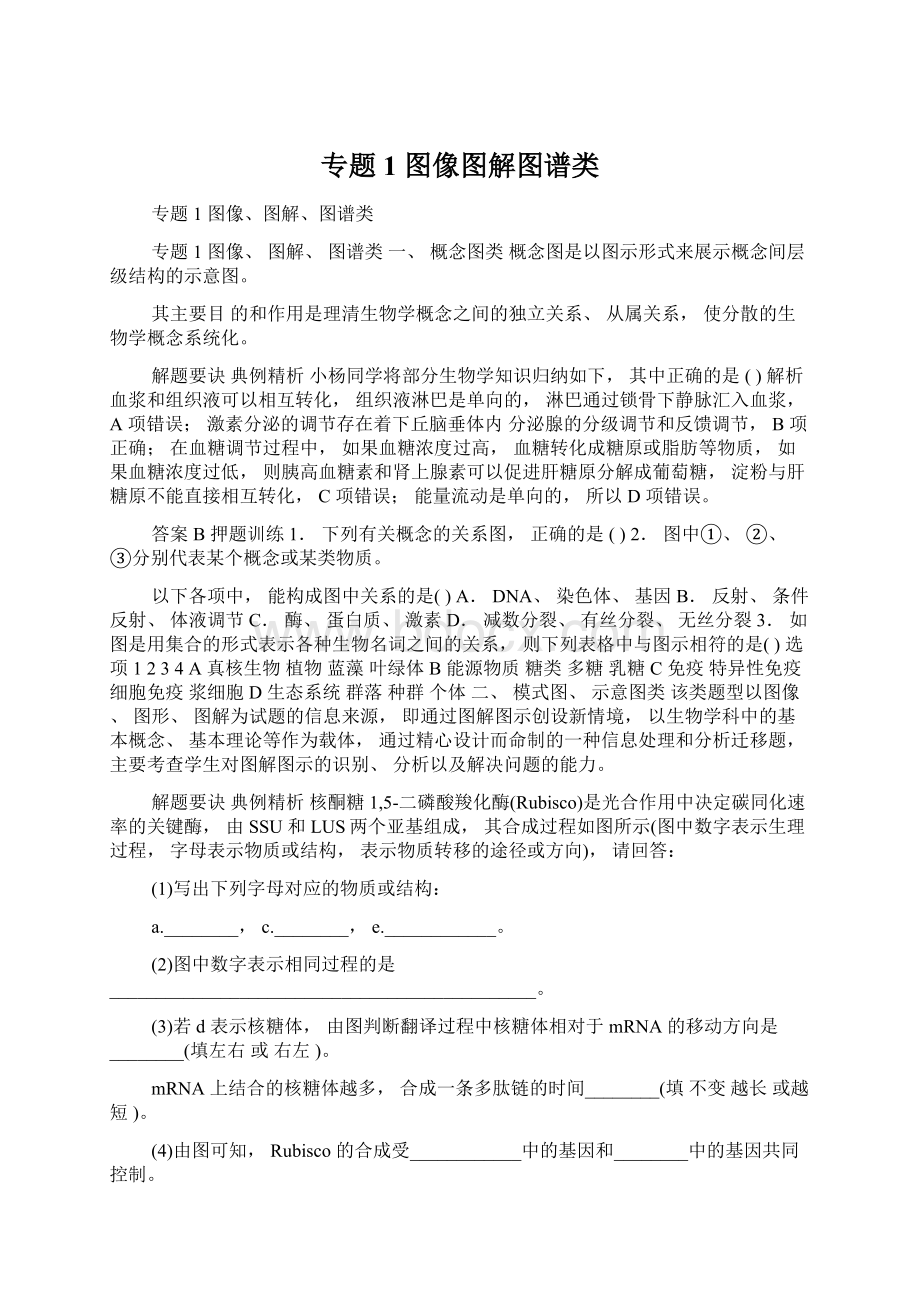 专题1 图像图解图谱类Word文档下载推荐.docx