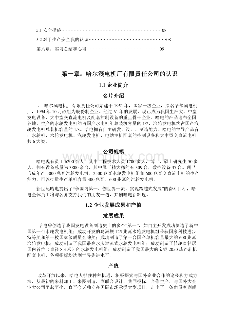 哈尔滨理工大学哈电机厂实习报告.docx_第3页