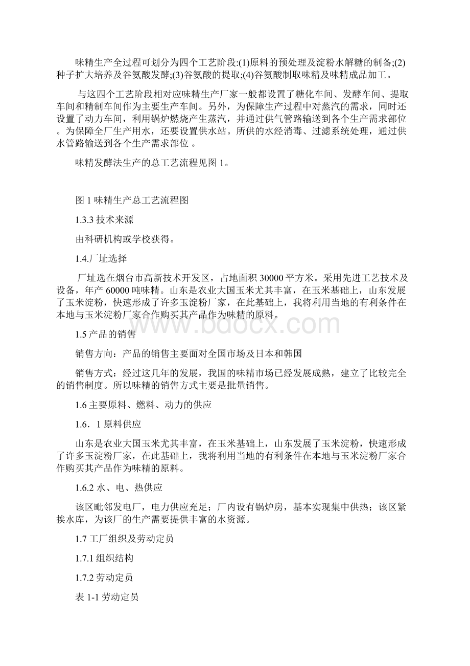 强烈推荐年产60000吨味精工厂项目研究建议书Word文档格式.docx_第2页