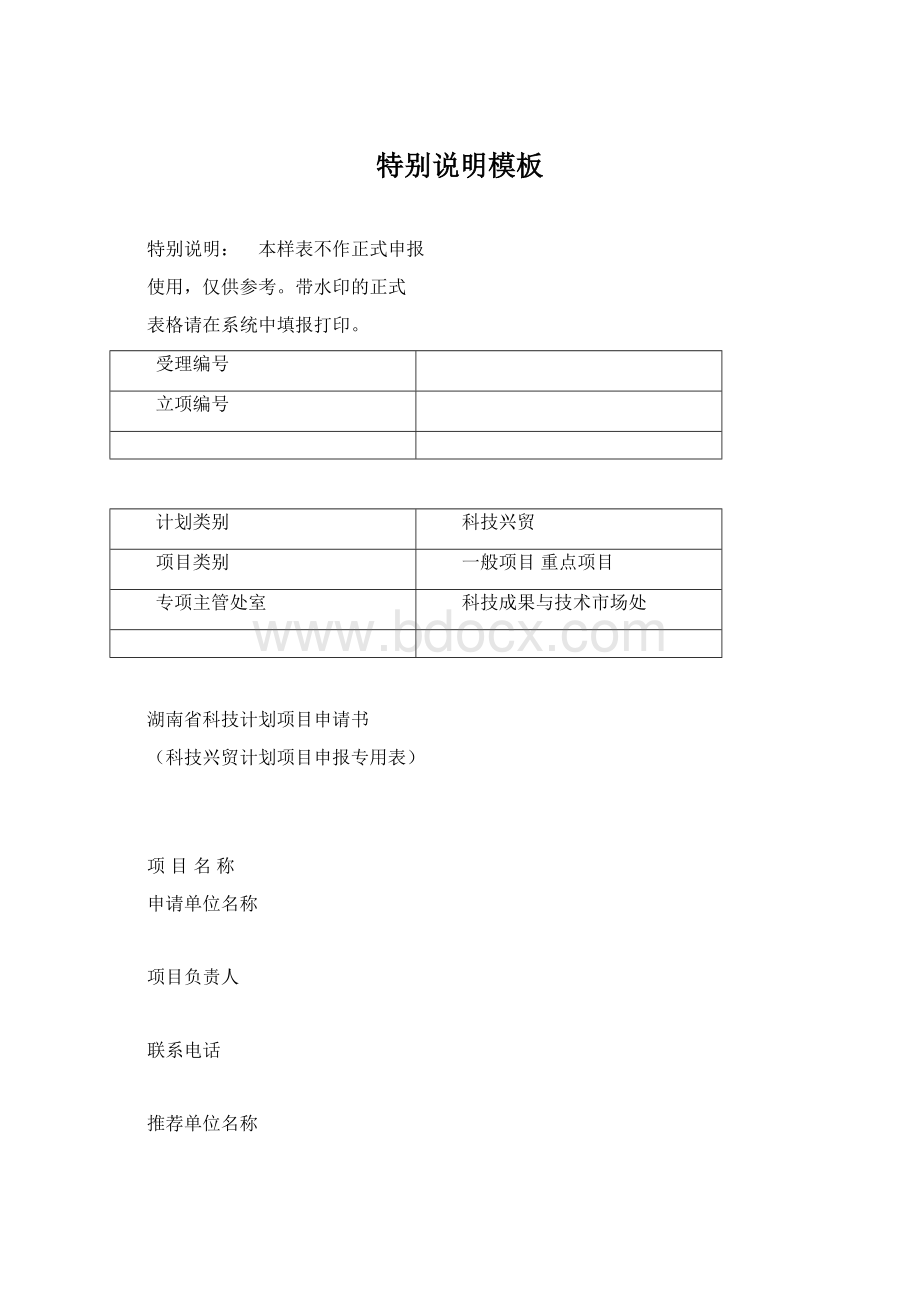 特别说明模板Word文档下载推荐.docx_第1页