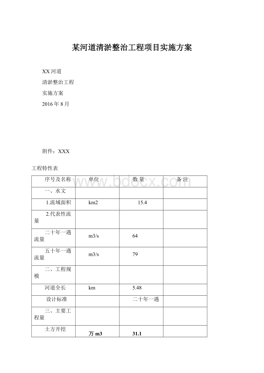 某河道清淤整治工程项目实施方案.docx_第1页