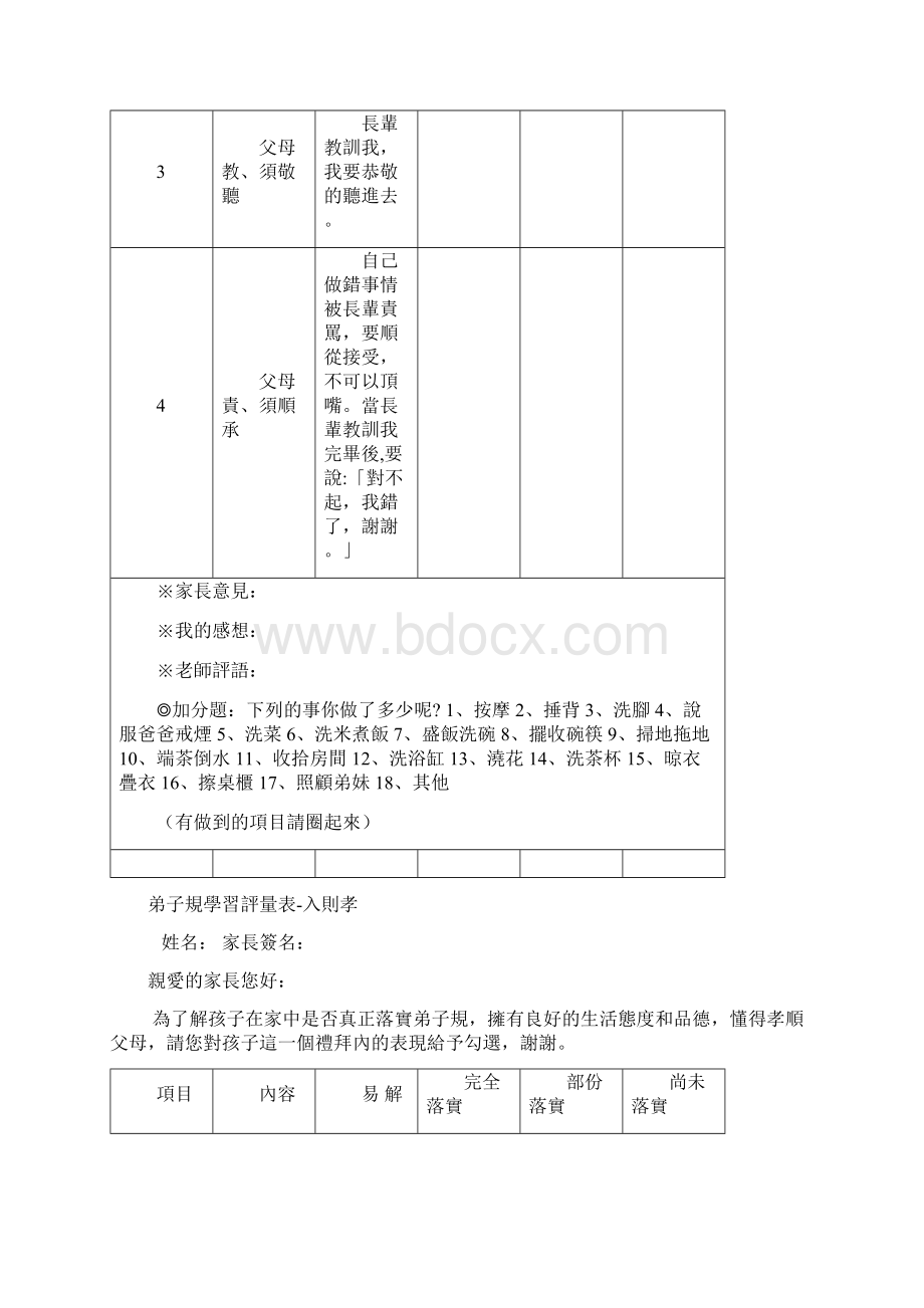 弟子规学习评量表总叙Word格式.docx_第3页