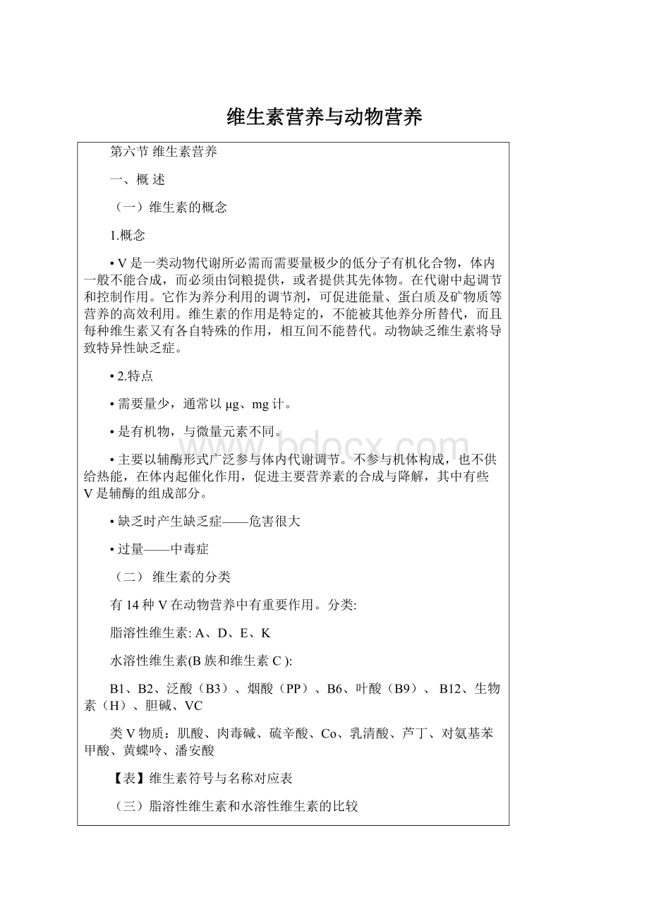 维生素营养与动物营养Word格式文档下载.docx