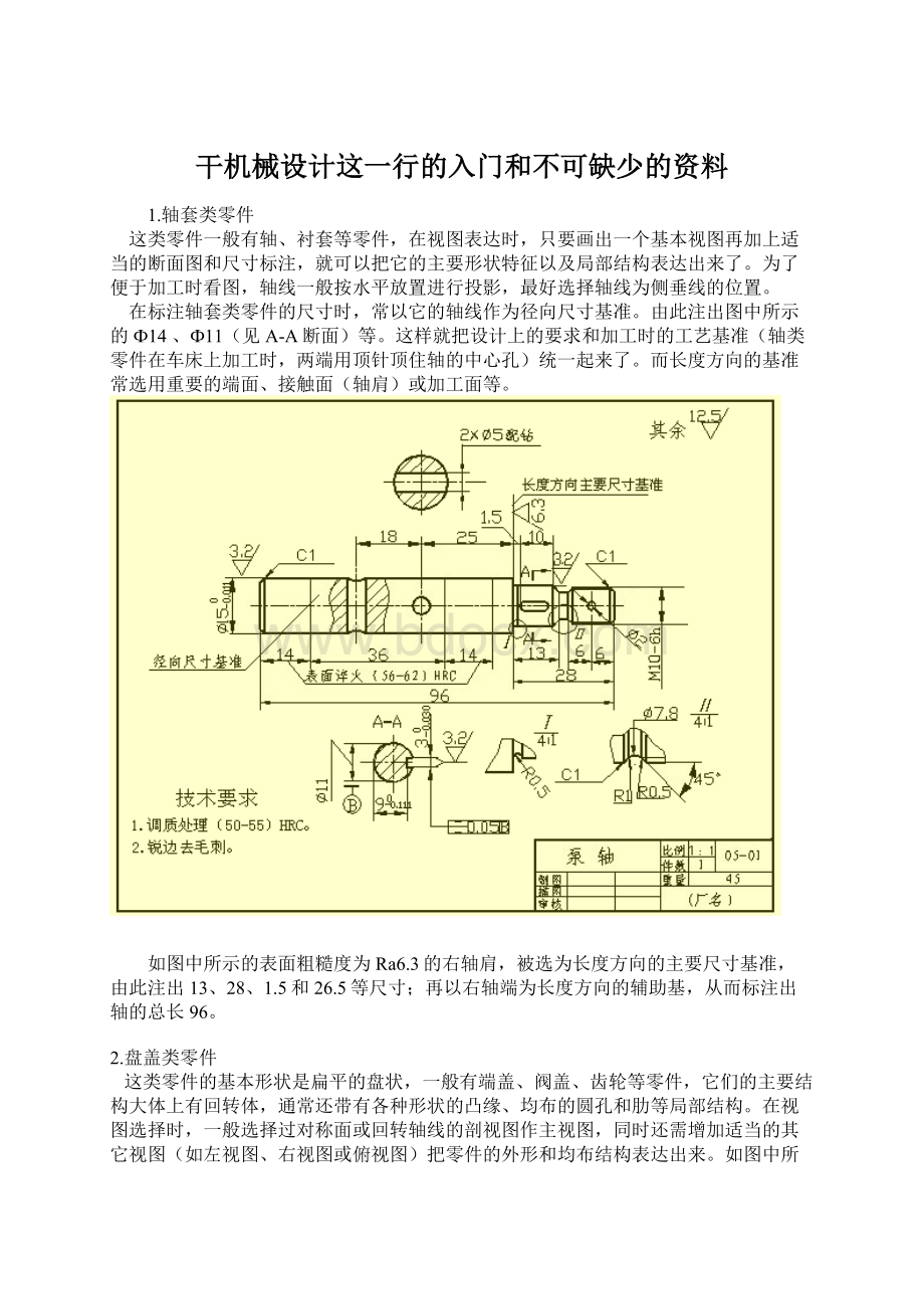 干机械设计这一行的入门和不可缺少的资料Word文件下载.docx