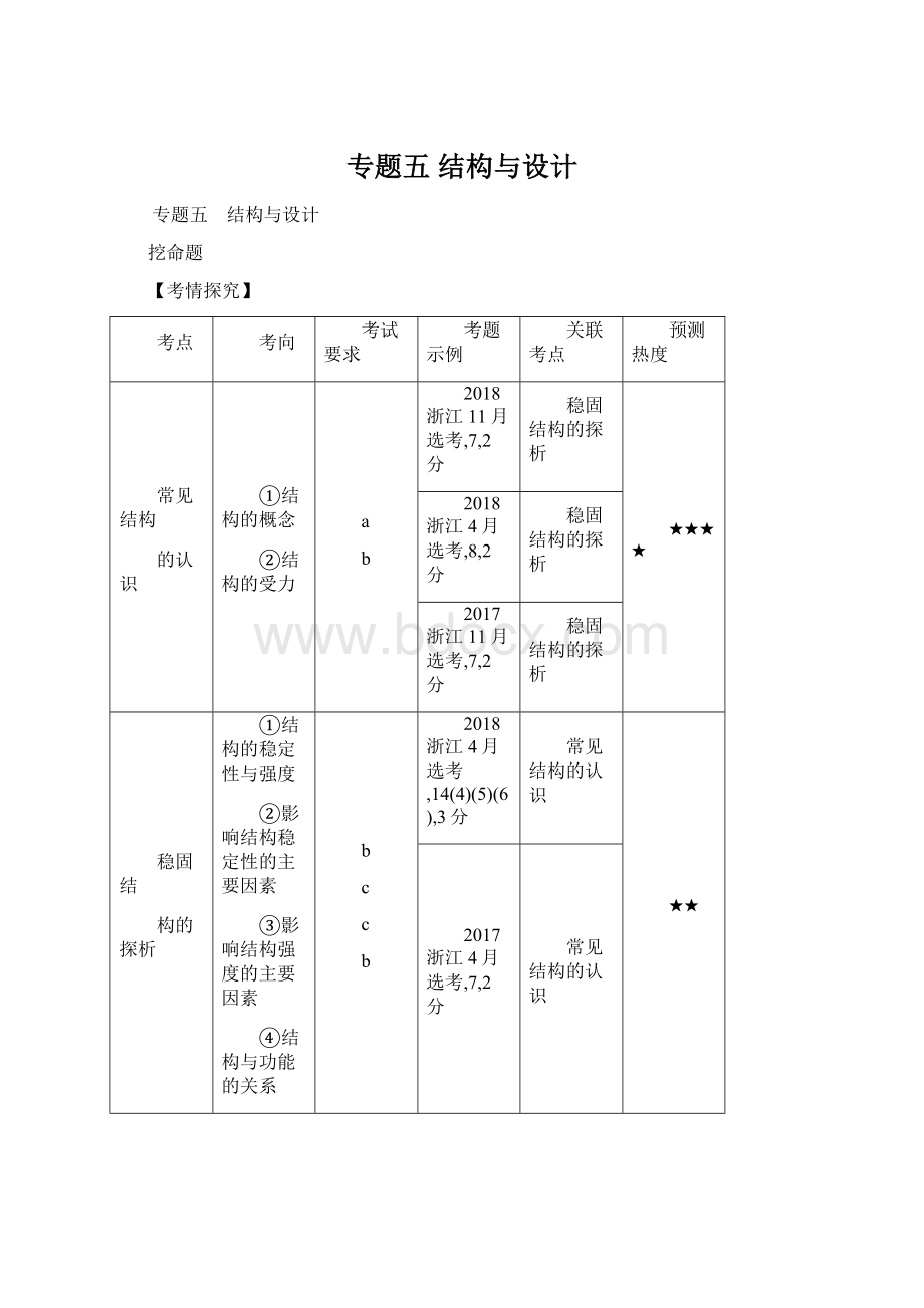 专题五 结构与设计Word文件下载.docx