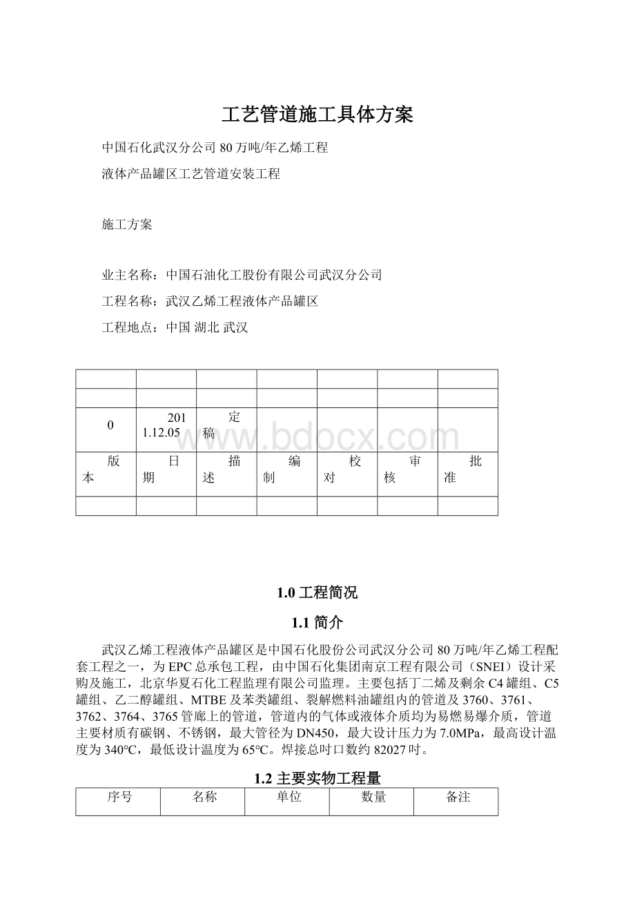 工艺管道施工具体方案.docx_第1页