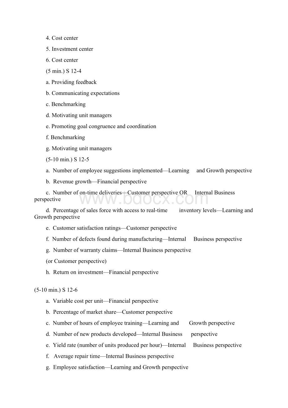 管理会计Ch12Performance Evaluation and the Balanced Scorecard.docx_第3页