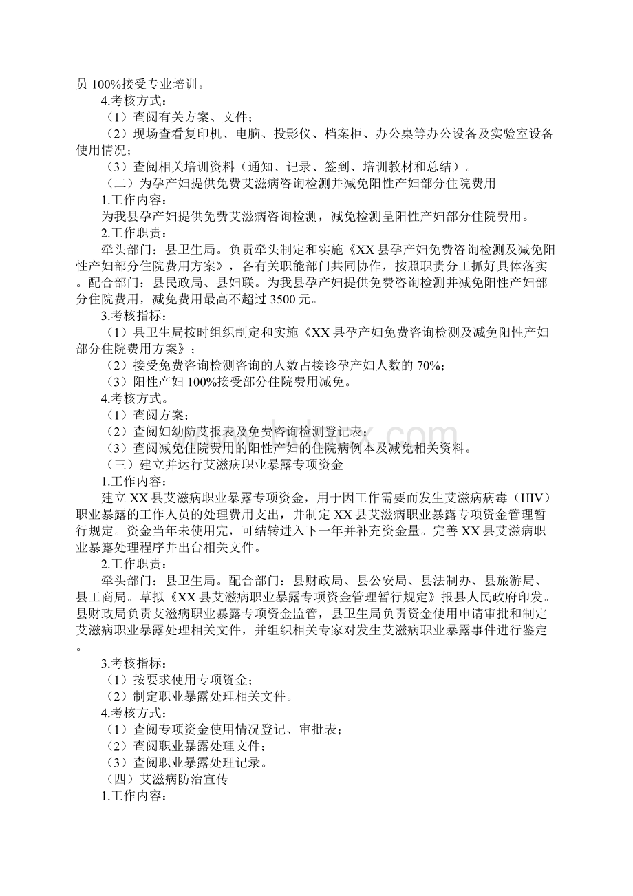 XX县艾滋病综合防治项目工作实施方案.docx_第3页