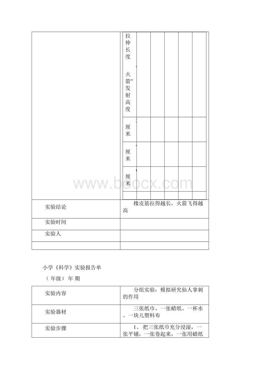 苏版小学科学实验报告单上六年级Word格式.docx_第3页