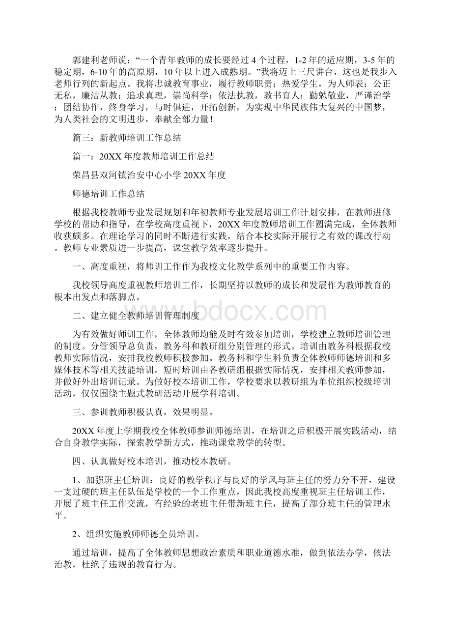 新入职教师培训工作总结.docx_第3页