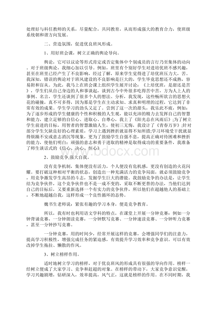 初中毕业班班主任个人工作总结精选.docx_第2页