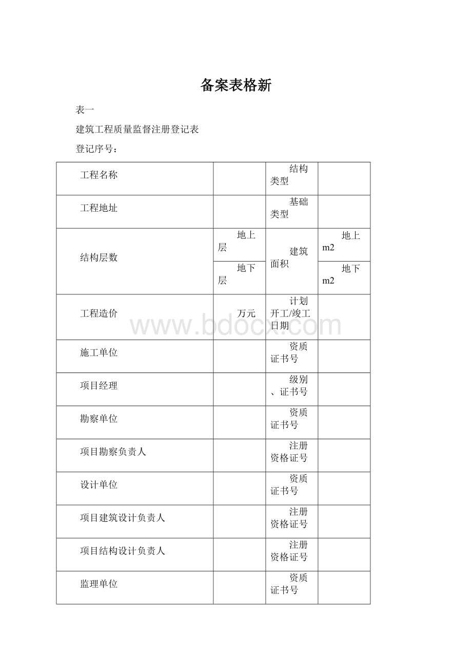 备案表格新Word文档下载推荐.docx