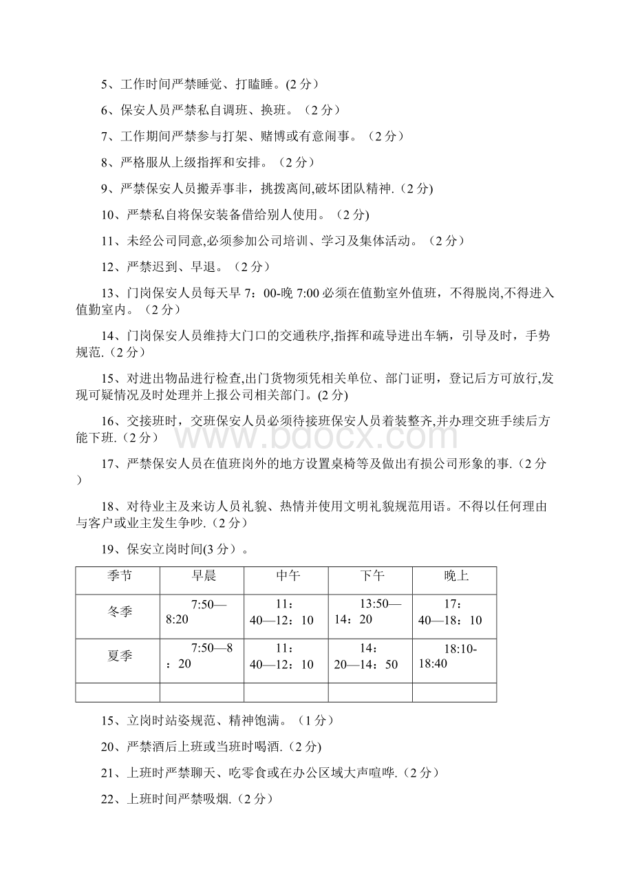 保安保洁考核办法Word格式.docx_第2页