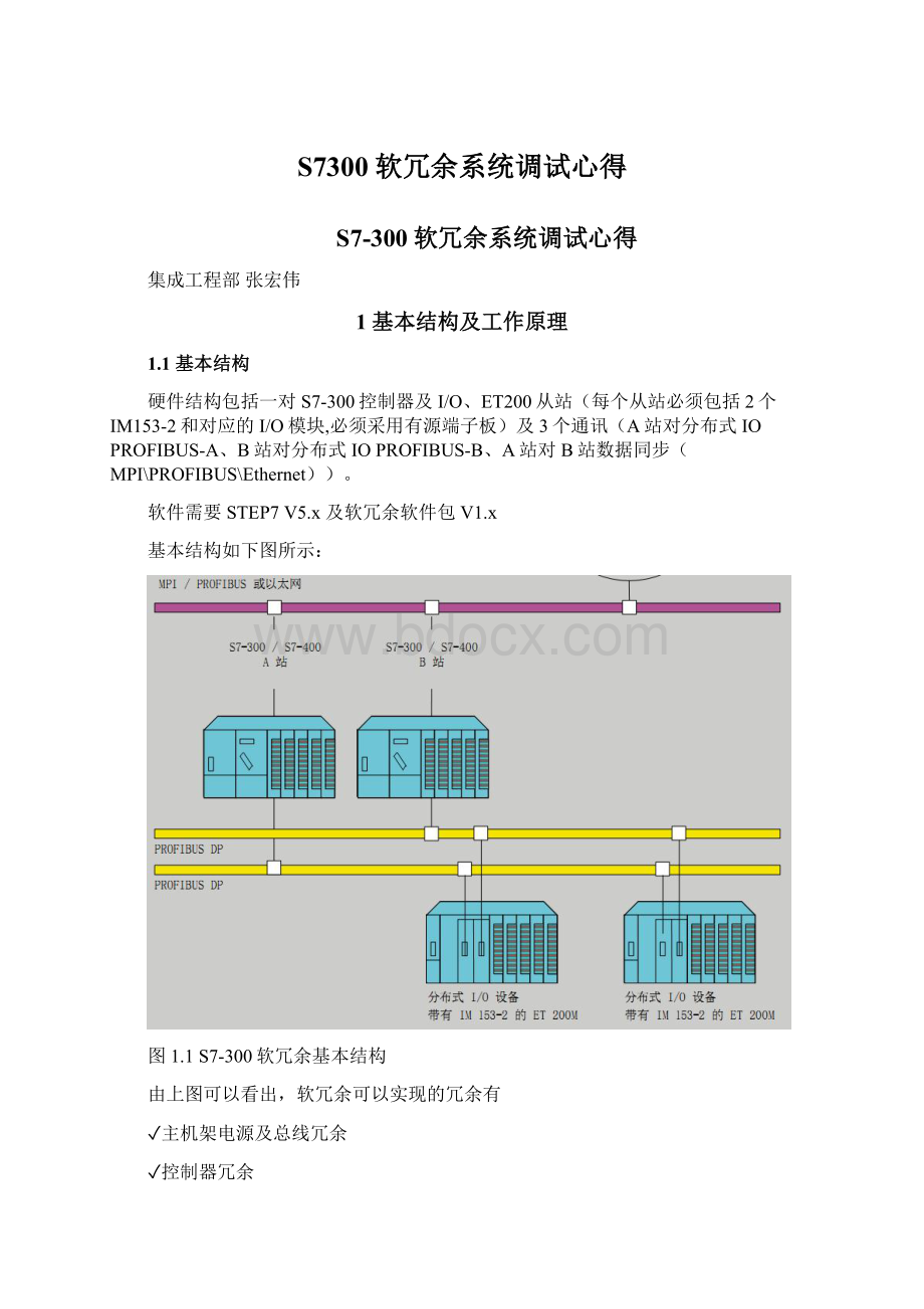 S7300软冗余系统调试心得Word格式.docx