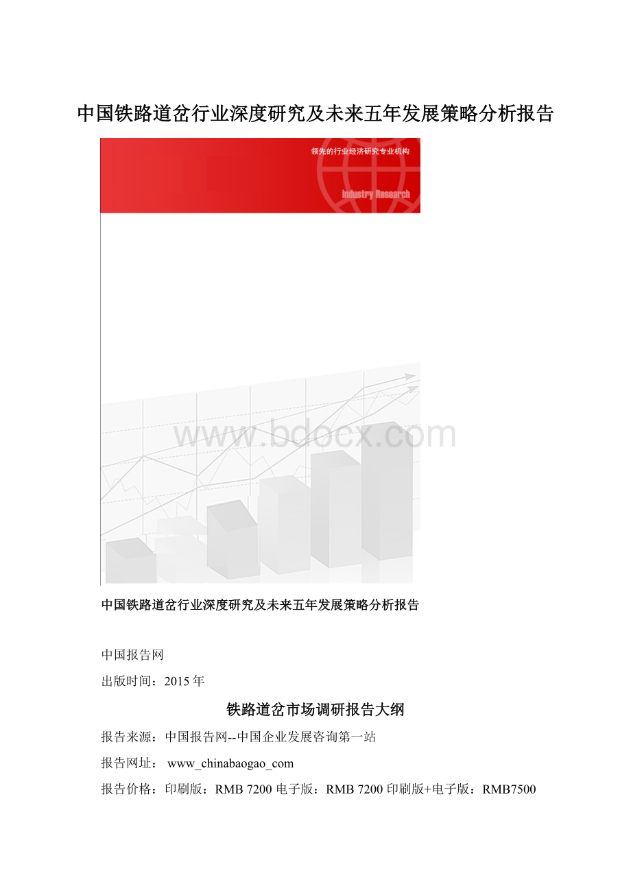 中国铁路道岔行业深度研究及未来五年发展策略分析报告.docx_第1页