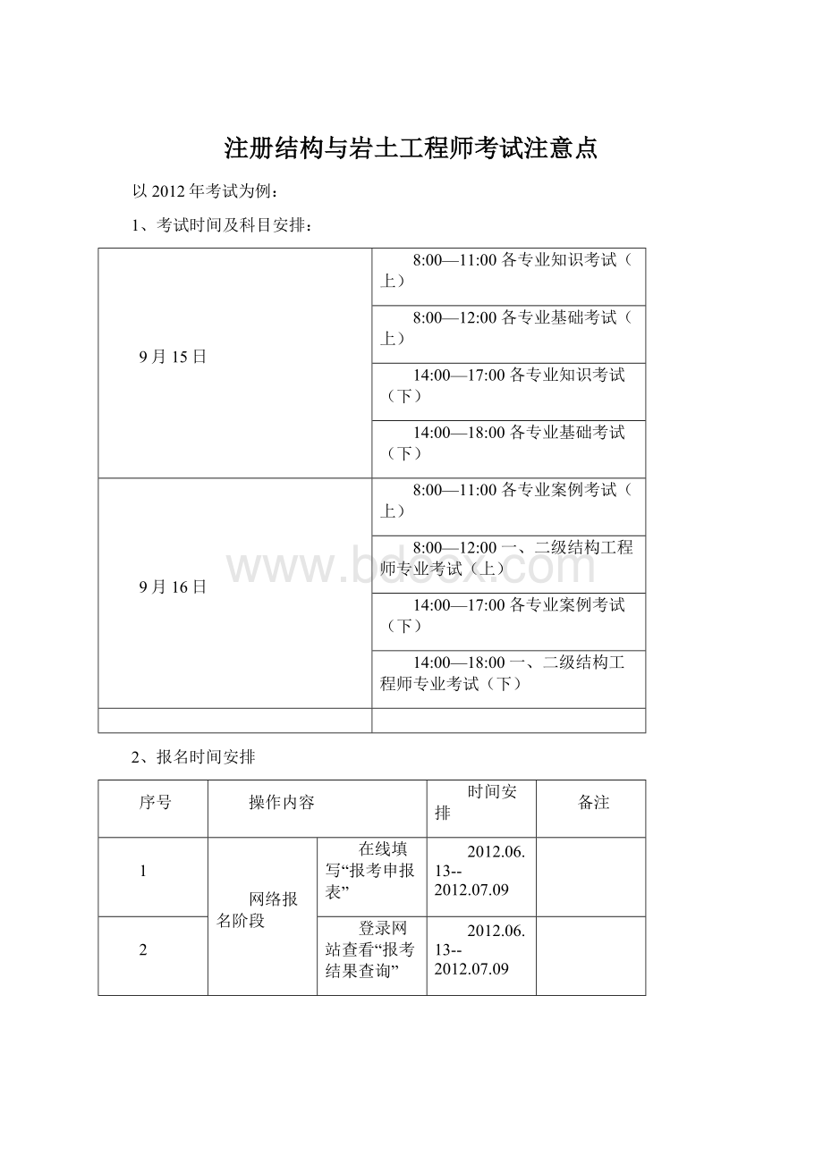 注册结构与岩土工程师考试注意点.docx_第1页