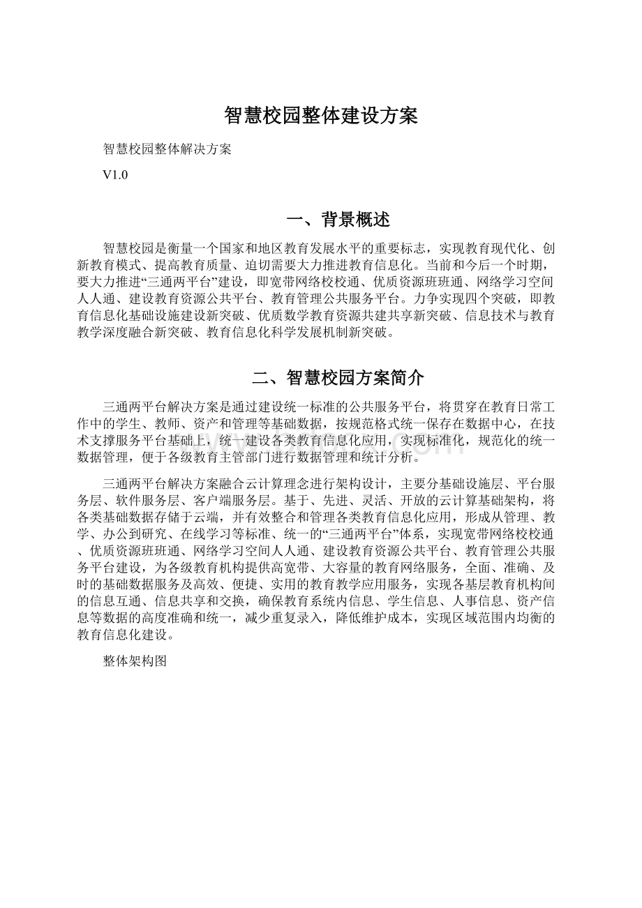 智慧校园整体建设方案.docx