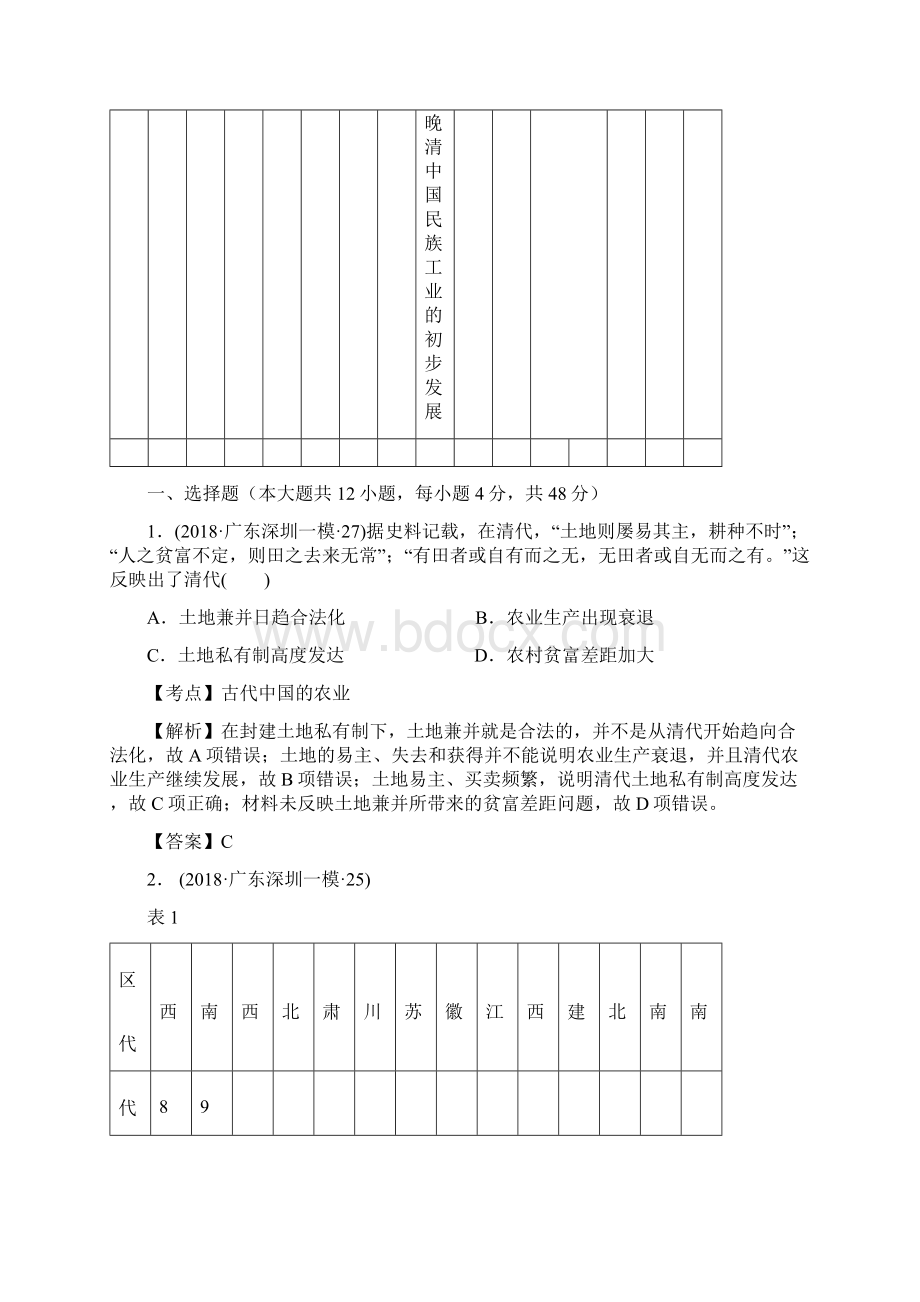 届高考历史一轮复习第二部分主线四 从农耕经济到工业经济.docx_第2页