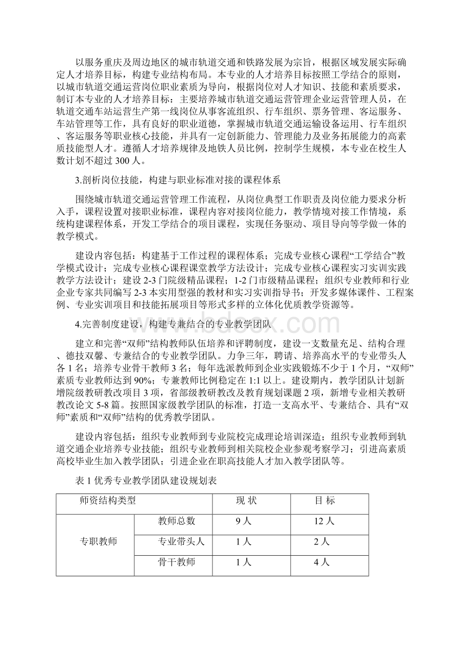 完整word版城市轨道交通运营管理专业建设方案Word格式.docx_第3页