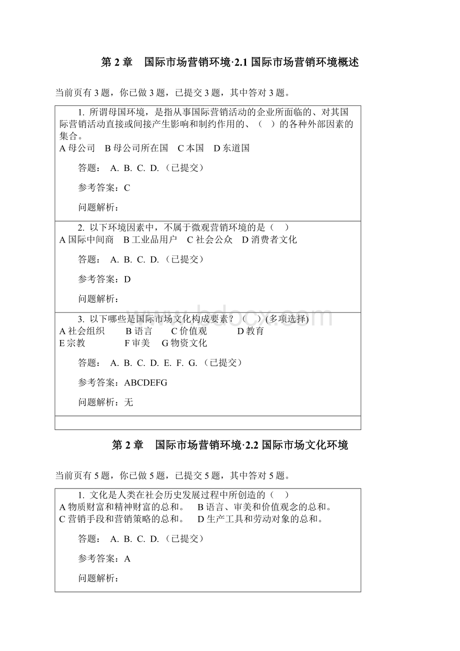 国际市场营销随堂练习答案Word格式文档下载.docx_第3页