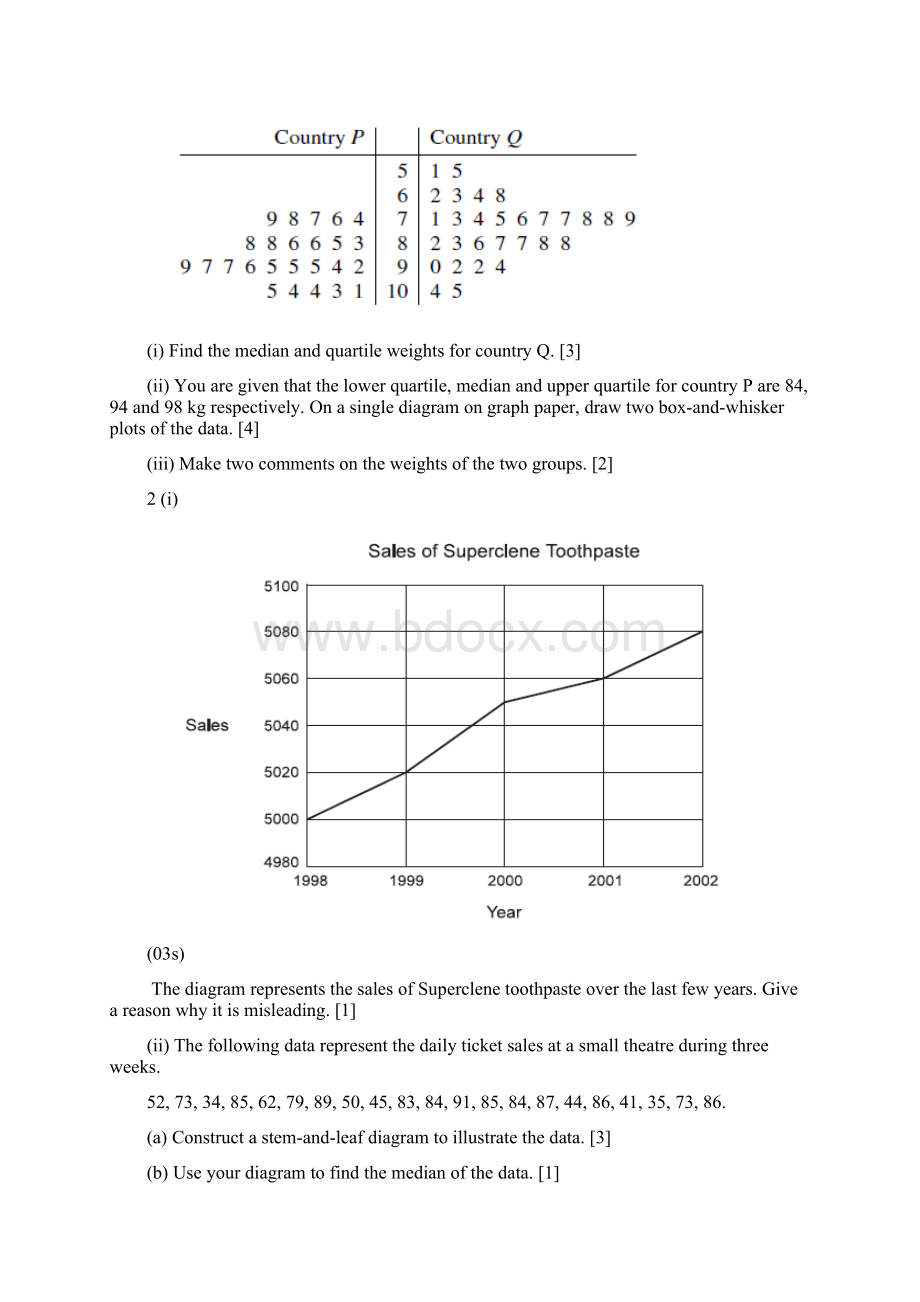 《Statistics 1历年考试真题分类汇编》教程文件.docx_第2页