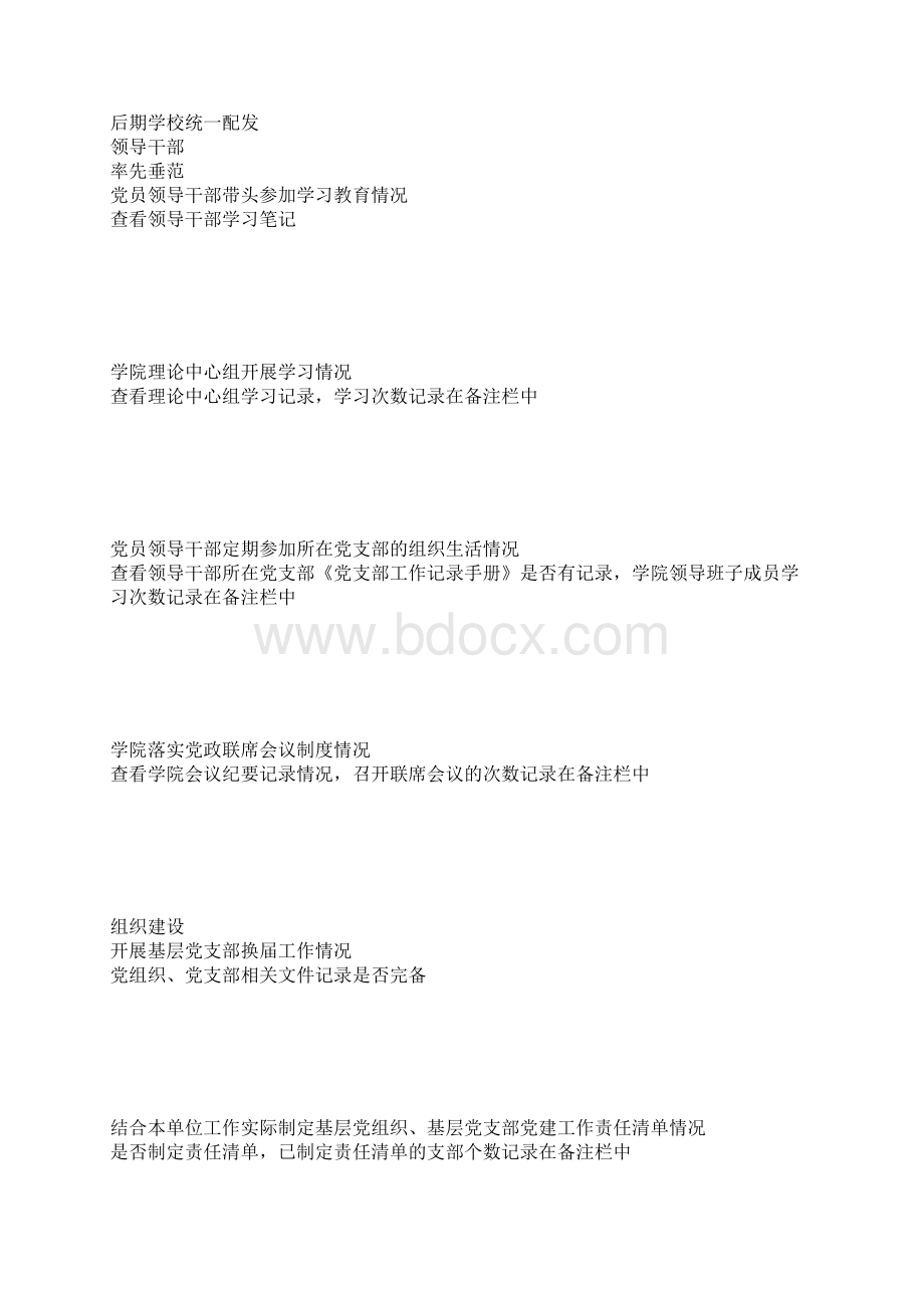 推进两学一做学习教育常态化制度化督导检查清单.docx_第3页