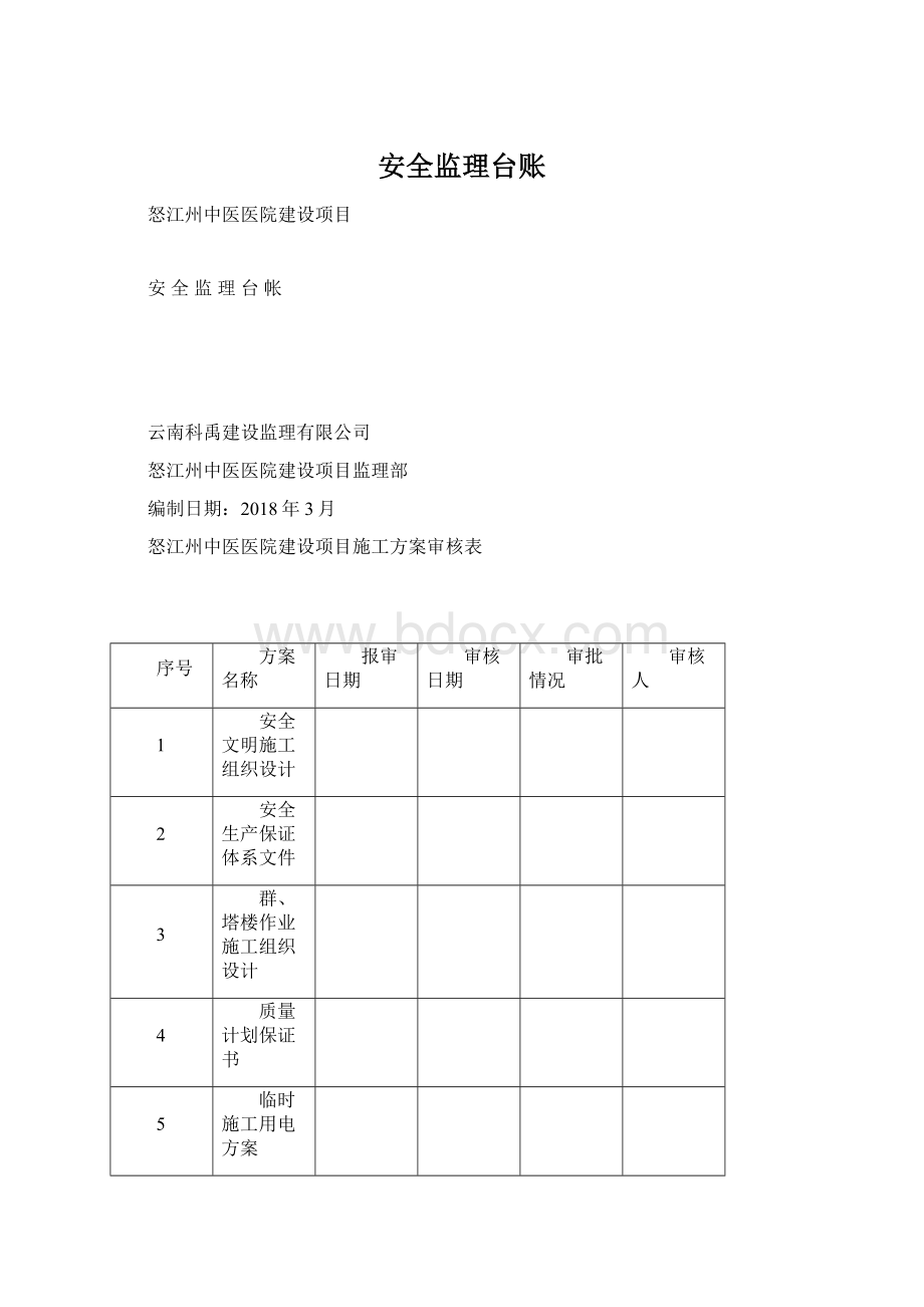 安全监理台账.docx_第1页