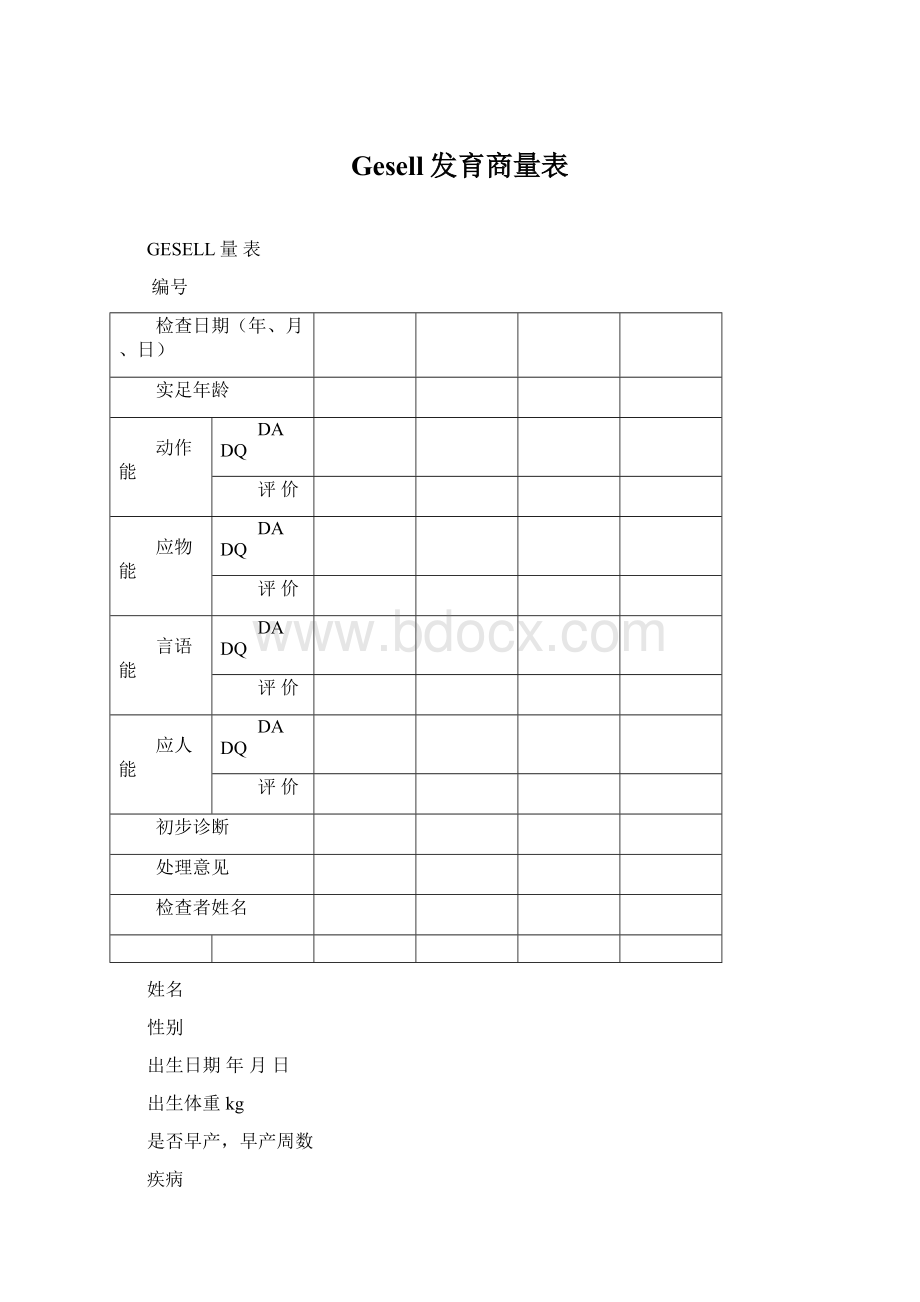 Gesell发育商量表Word格式文档下载.docx