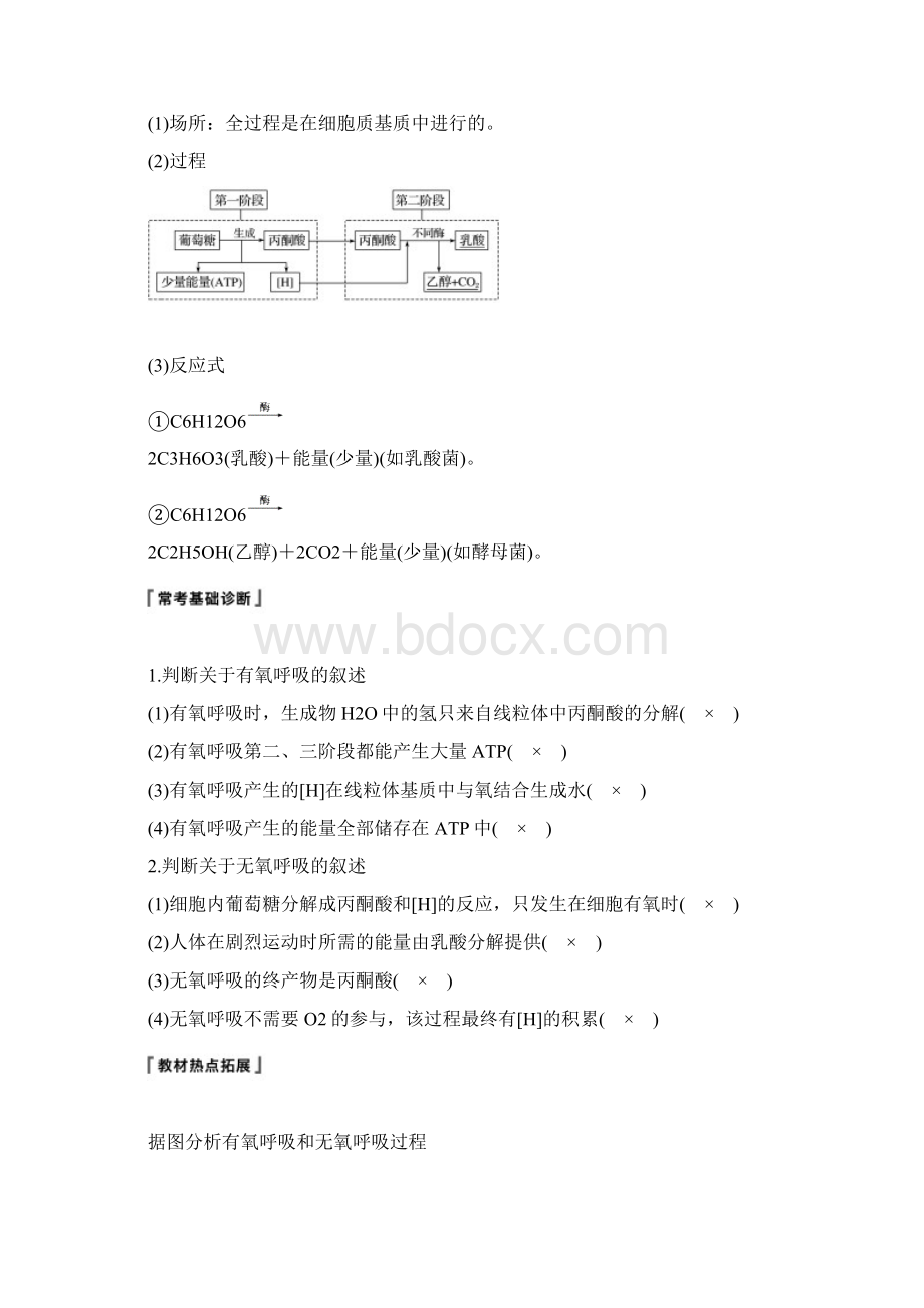 届高三一轮复习备考生物苏教专版讲义第三单元 光合作用和细胞呼吸 第10讲 Word版含答案.docx_第2页