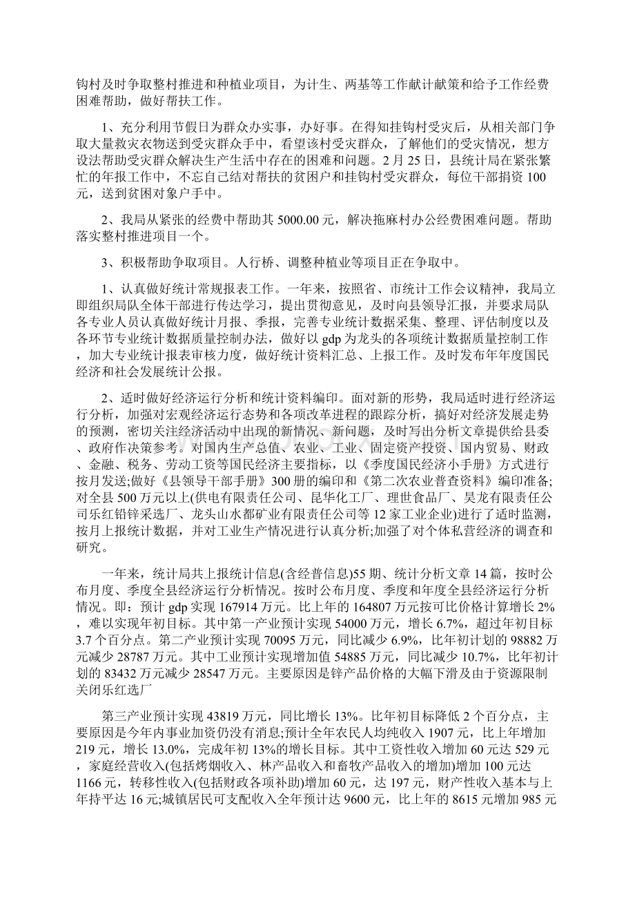 县统计局办公室工作总结范文.docx_第3页