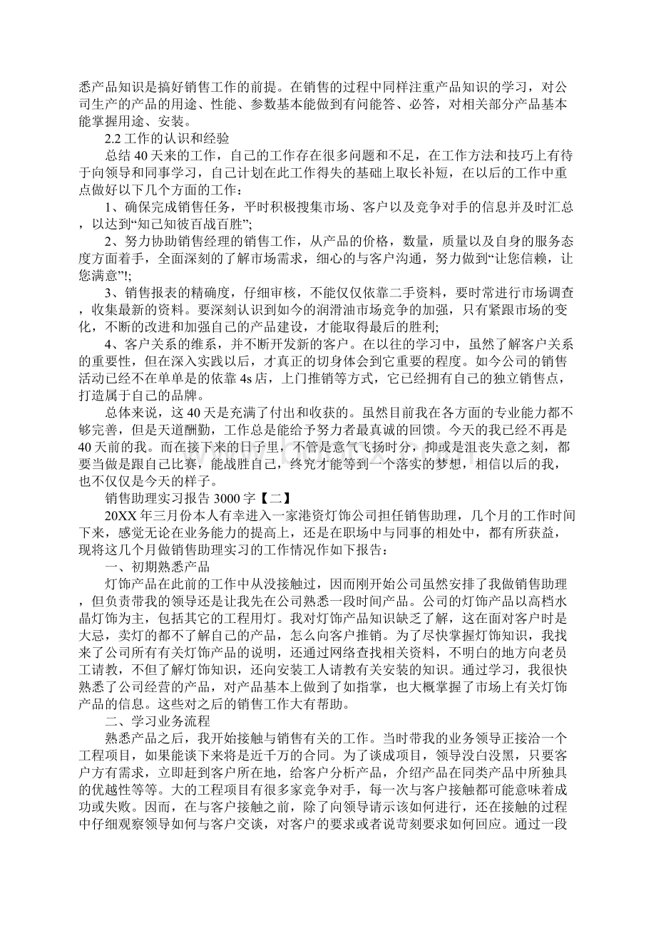 销售助理实习报告3000字范文Word下载.docx_第2页