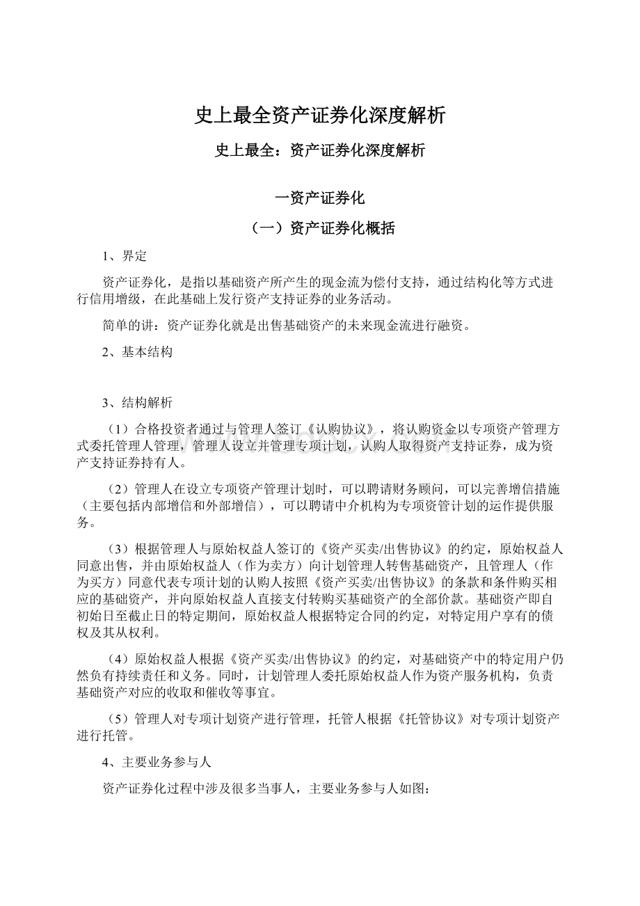 史上最全资产证券化深度解析.docx