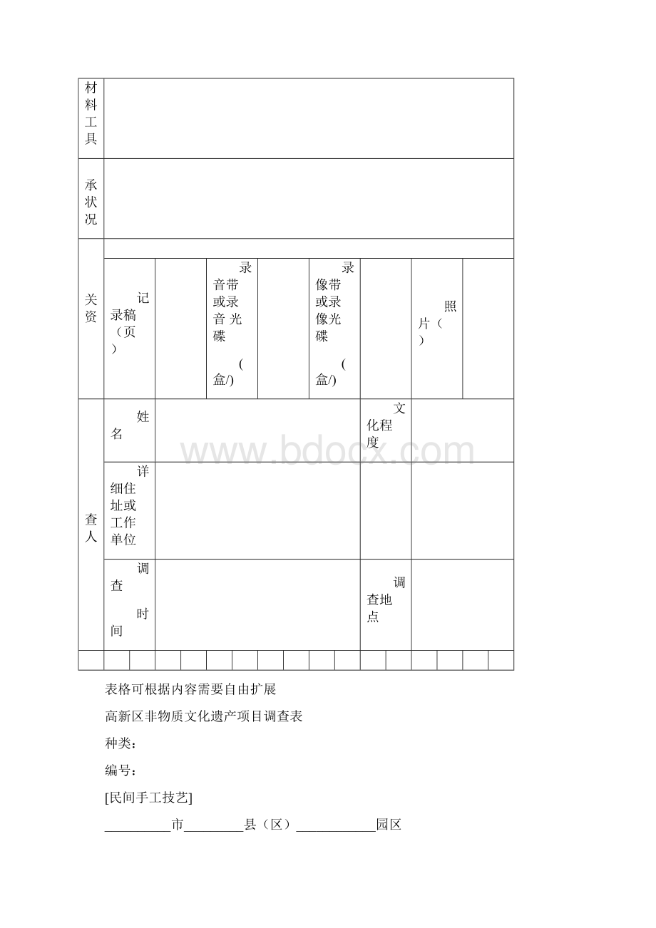 非物质文化遗产普查表Word格式文档下载.docx_第3页