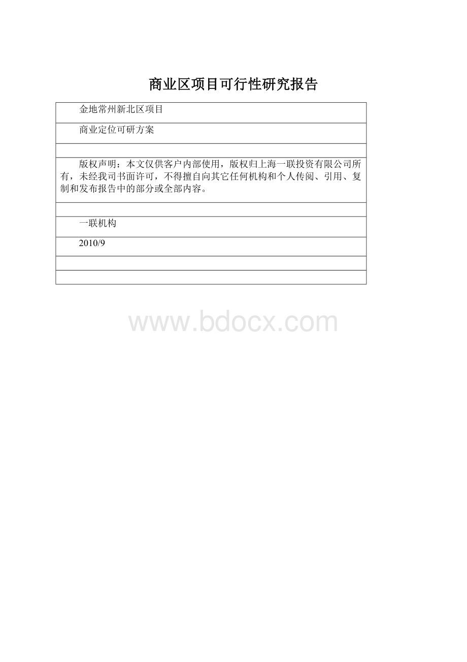 商业区项目可行性研究报告.docx_第1页