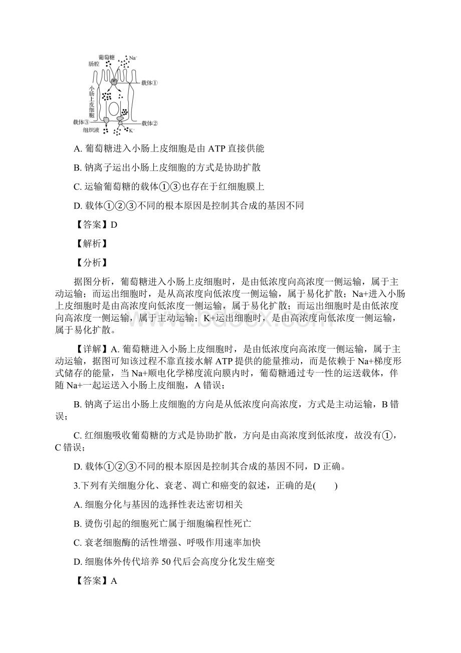 精品解析江苏省泰州市届高三上学期期末考试生物试题精校Word版.docx_第2页