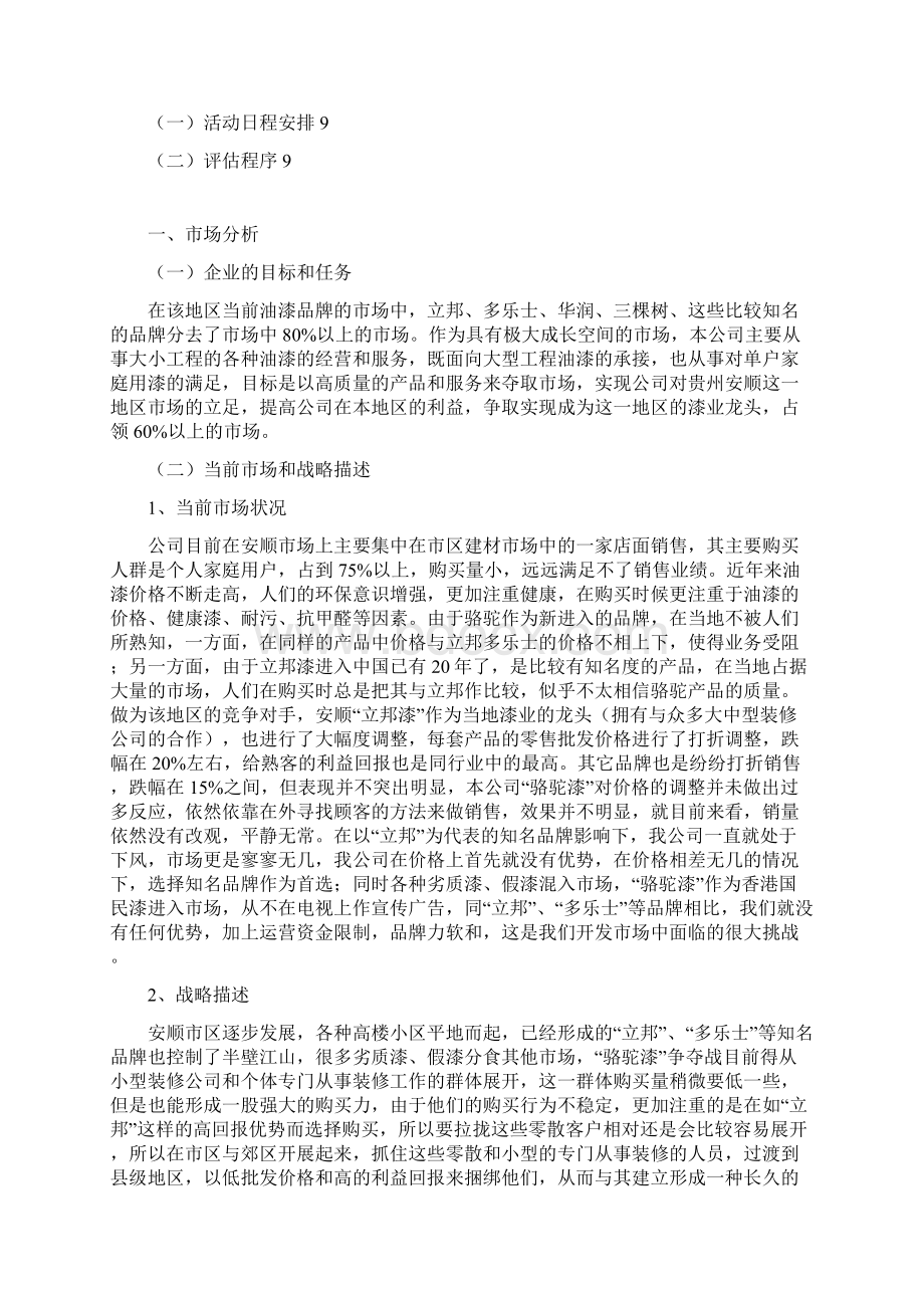 最新品牌油漆骆驼漆区域市场营销推广策划方案.docx_第2页