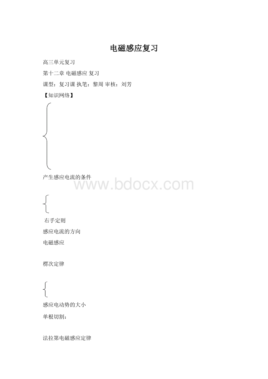 电磁感应复习.docx