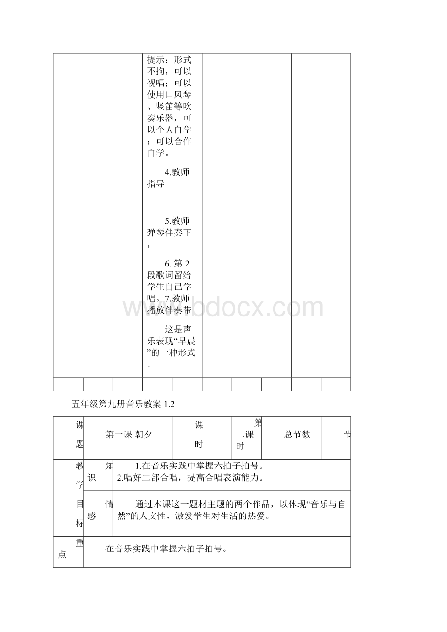 最新人教版五年级音乐上册全册教案doc.docx_第3页