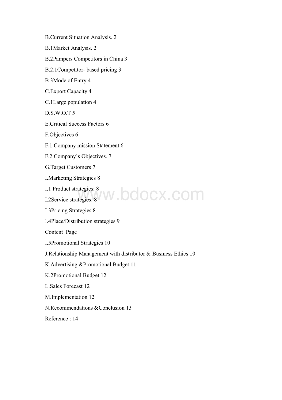 International Marketing Plan PG Pampers diapersWord格式.docx_第3页