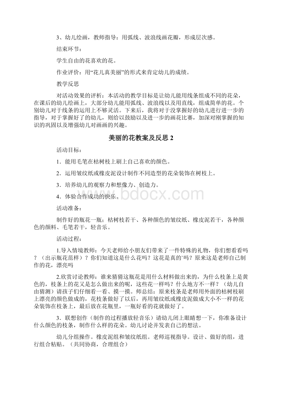 美丽的花教案及反思.docx_第2页