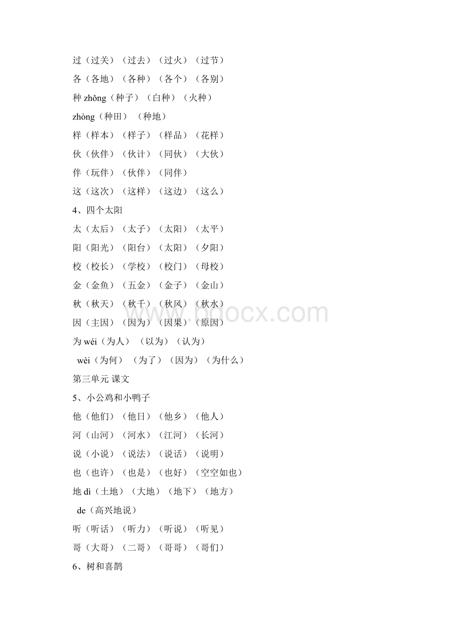 语文人教版一年级下册生字表Word格式文档下载.docx_第3页