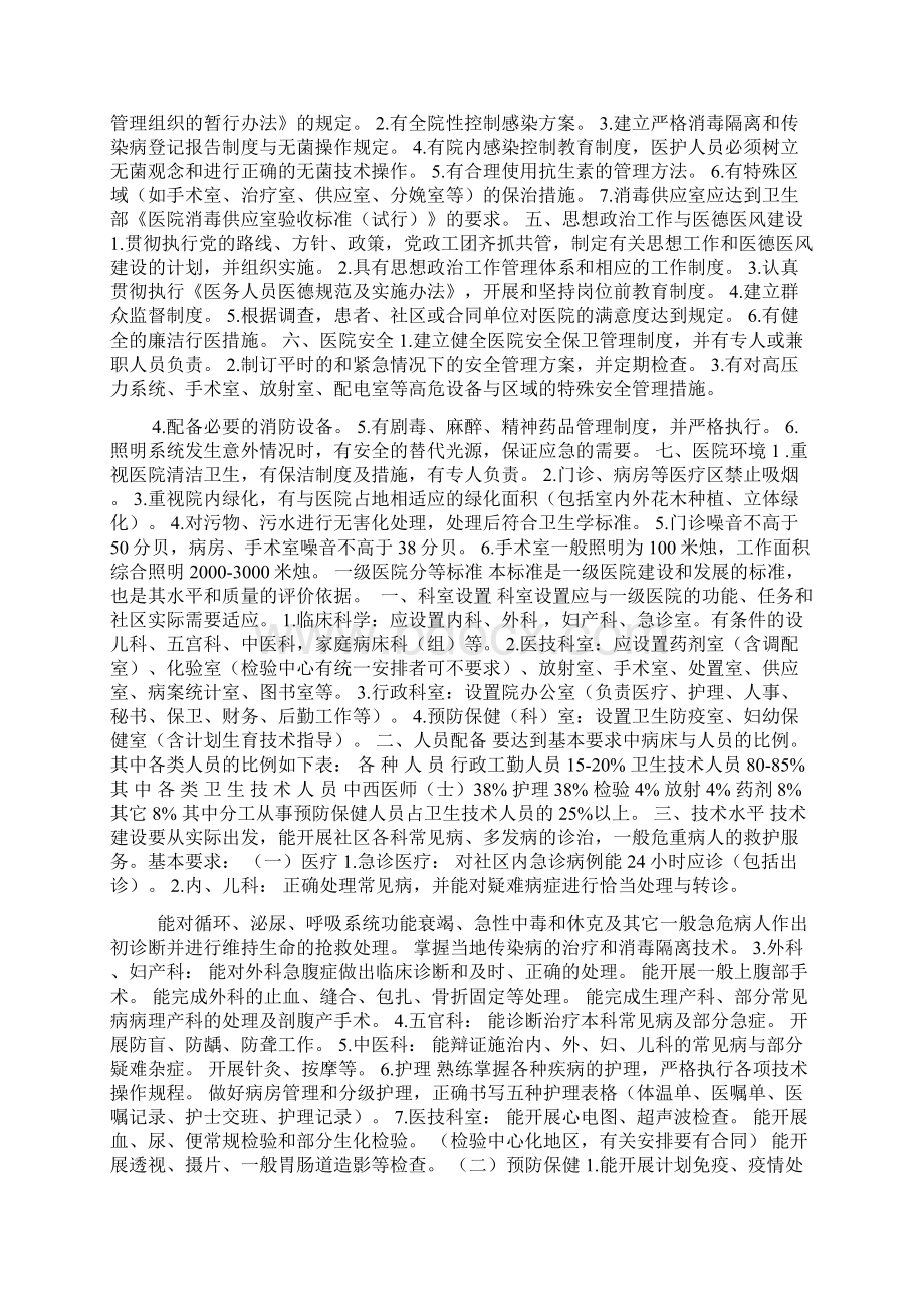 一级医院基本标准Word文件下载.docx_第2页