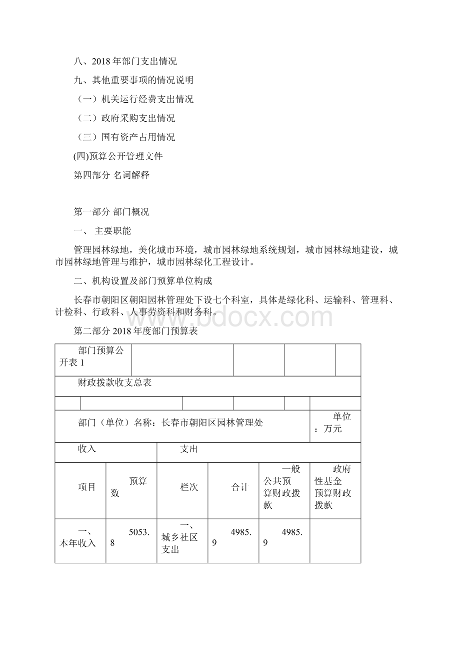 长春朝阳区园林管理处部门预算Word格式文档下载.docx_第2页