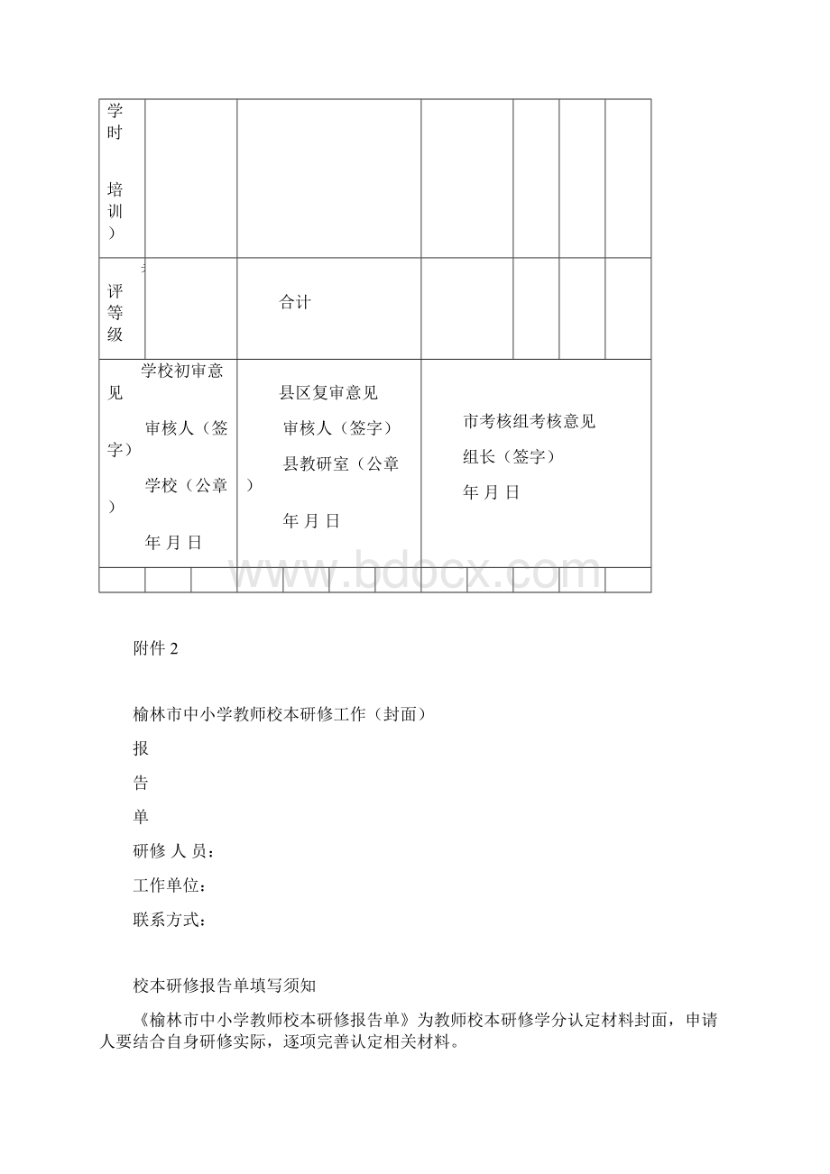 榆林市中小学教师校本研修学分认定相关表.docx_第3页