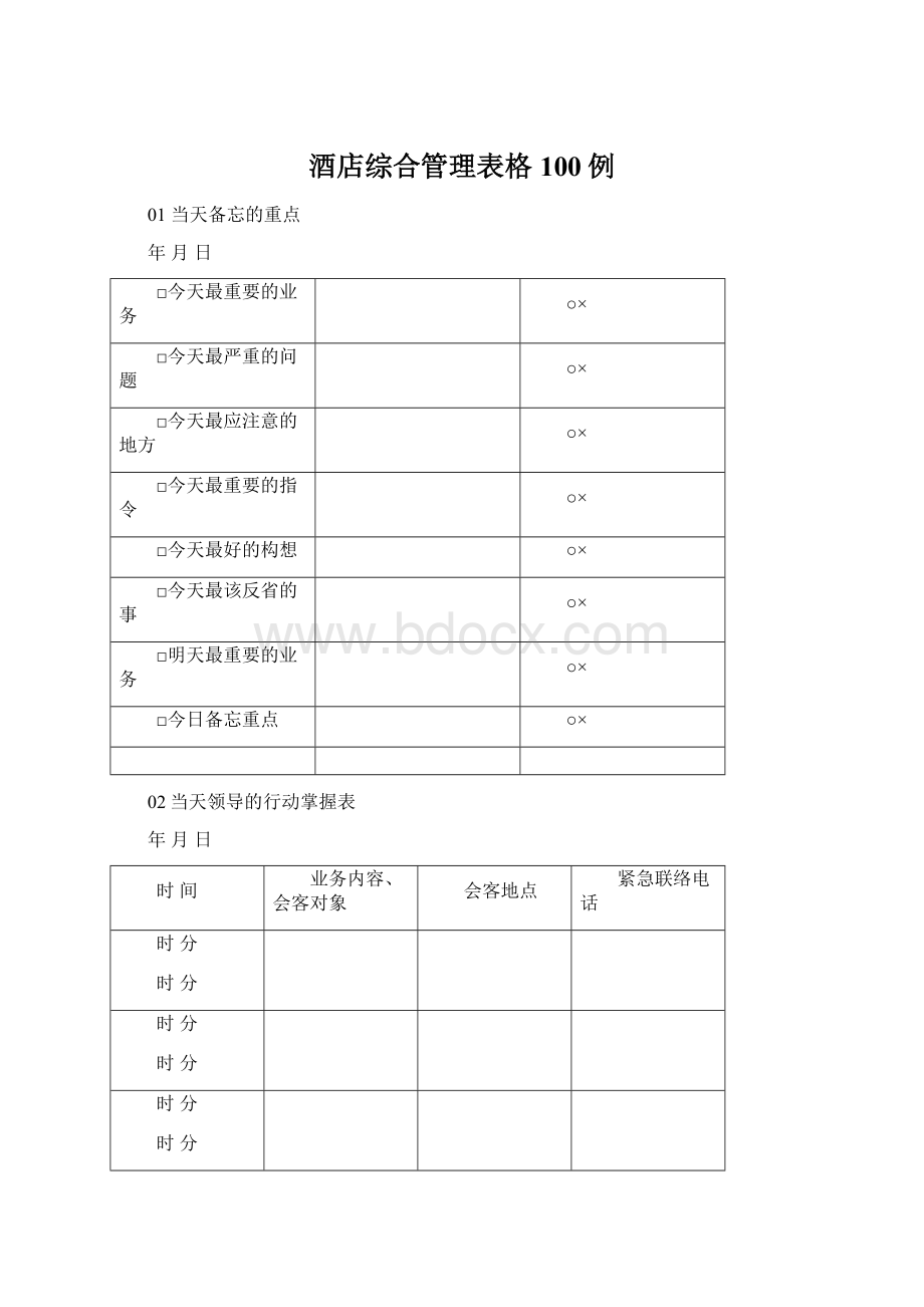 酒店综合管理表格100例文档格式.docx_第1页